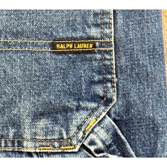 Vintage Polo Ralph Lauren x YANKEES Collab Carpenter Jeans Double Knee 34x32 - Picture 9 of 9